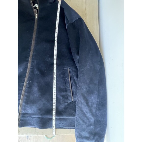 Peter Millar Men's Large Westport Wool & Cashmere Blue Bomber Zip Up Jacket 2XL - Picture 9 of 11